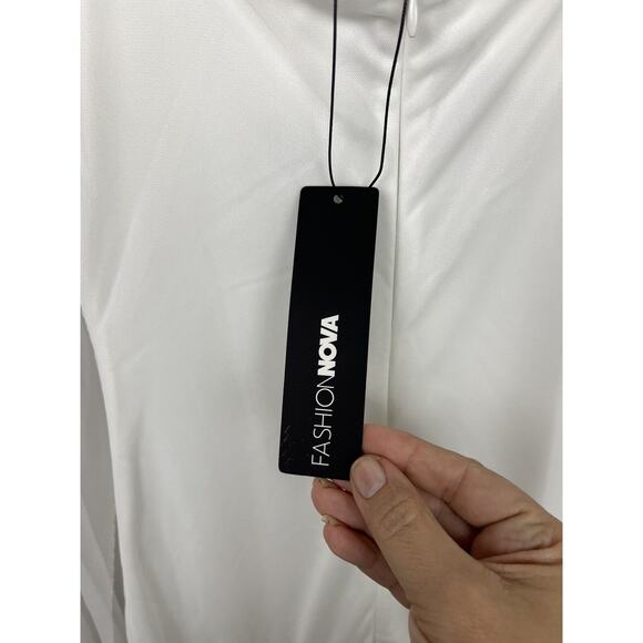 Women's Celeste Maxi Party Wedding White Dress Fashion Nova Size X-Small NWT - Picture 12 of 16